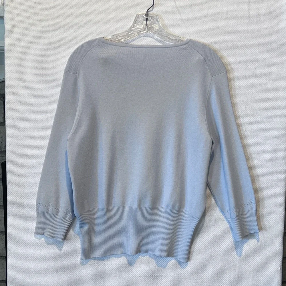 Thalian Womens Light Blue 2 Piece Knit Sweater and Pants‎ Set Size 10 Romania